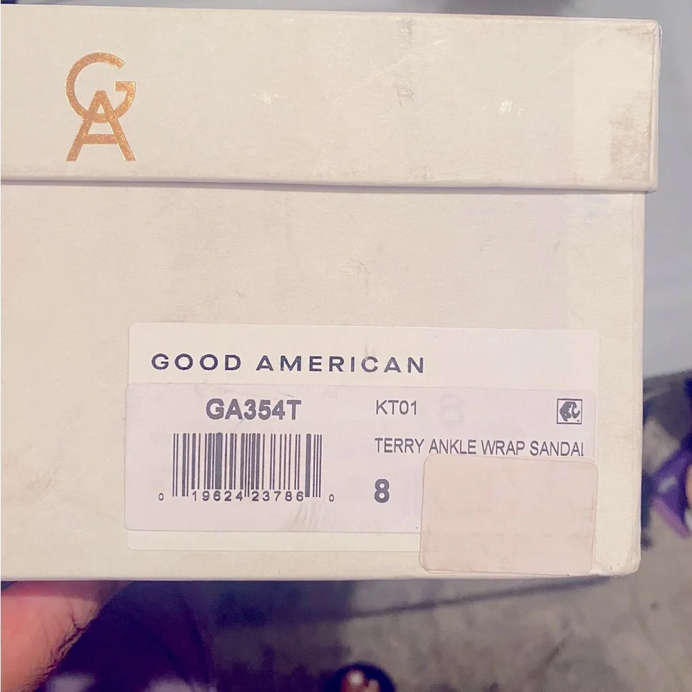 Good American Terry Ankle Wrap Sandal NWOT - Picture 8 of 8